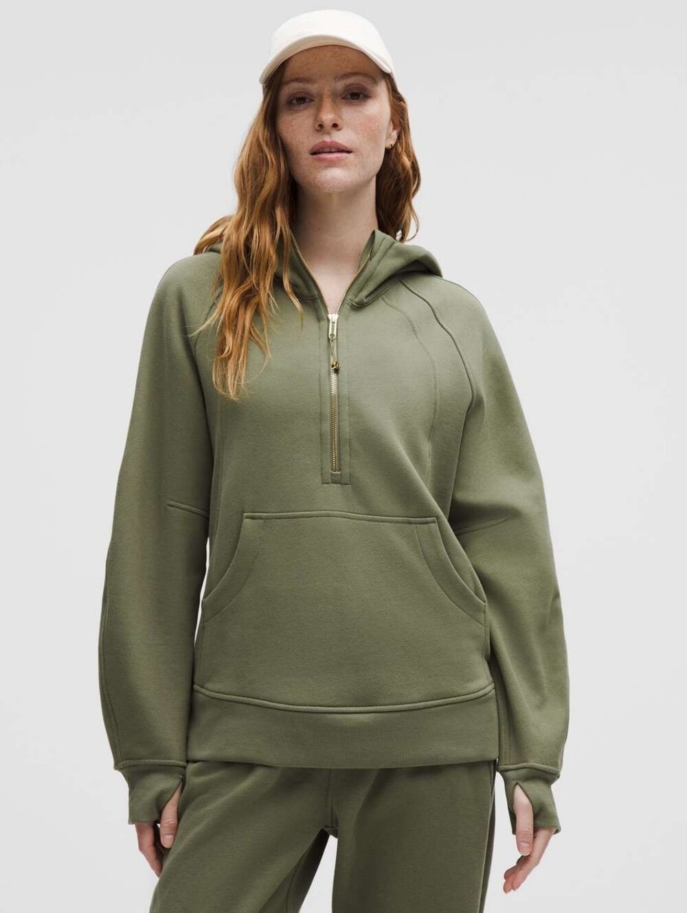 LULULEMON Scuba Oversized Half-Zip Hoodie *Long Bay Leaf Gold 2025 Med/Large